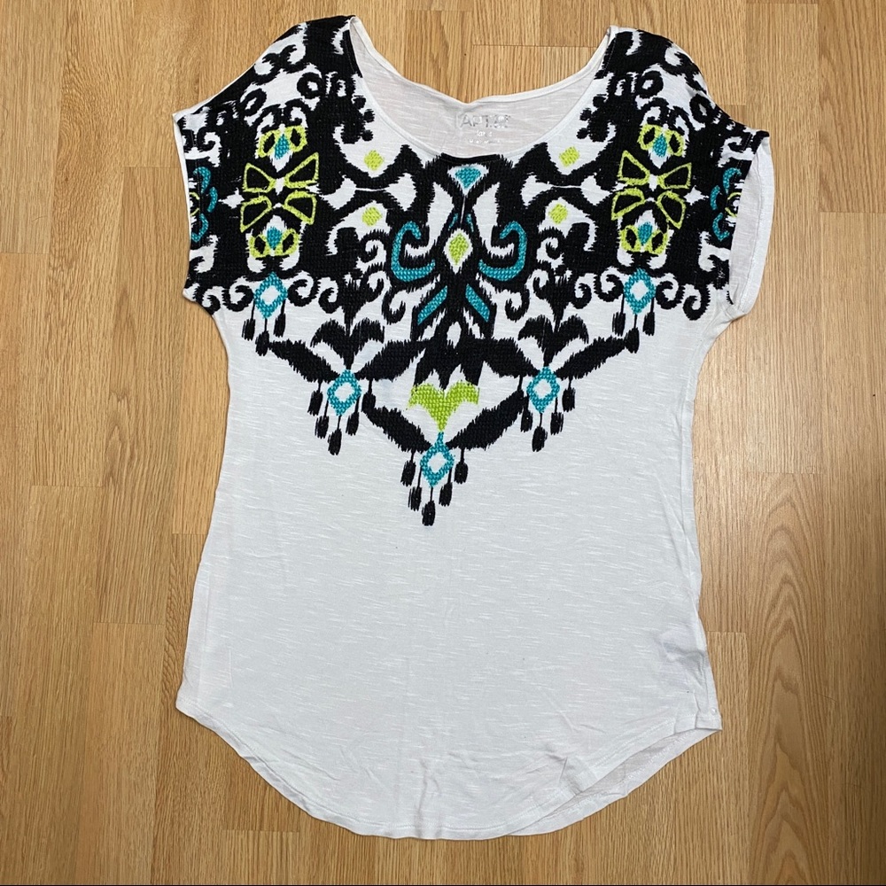 Apt. 9 White Scoop Neck Short Sleeve T-Shirt